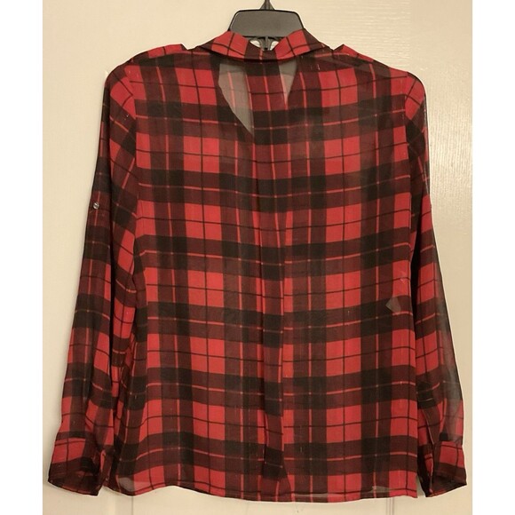 QMack Women’s Blouse Size L, Red/Black - Picture 2 of 5